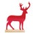 Bring a touch of rustic charm to your holiday decor with this stunning set of Metal Deer Silhouettes. Featuring two red...