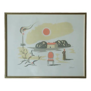 Stellan Mörner, Landscape, Color Lithograph, 1960s, Framed For Sale