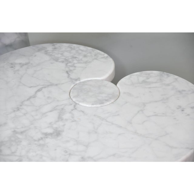 Stone Carrara Marble Side Tables by Angelo Mangiarotti for Skipper, 1975, Set of 2 For Sale - Image 7 of 11
