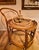 This is a gorgeous Mid-Century Bar Cart in the Style of McGuire. The top woven wicker could be refinished or covered...