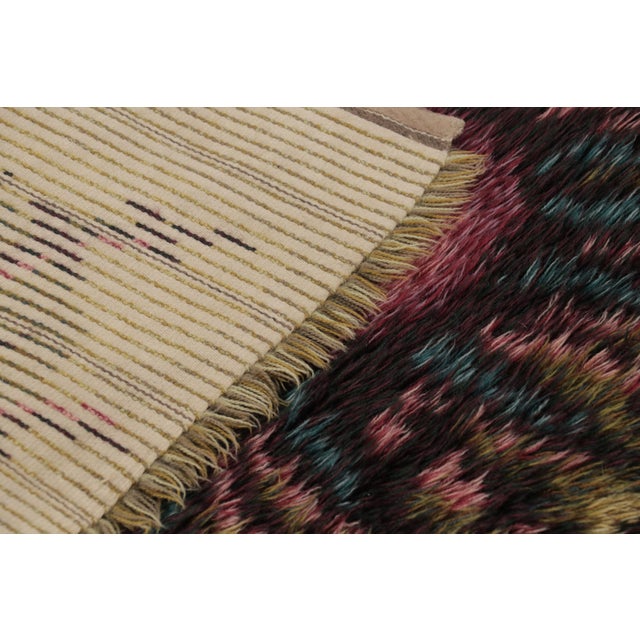 Textile Vintage Swedish Rya Rug With Vibrant Scandinavian Medallion - Rug & Kilim For Sale - Image 7 of 7