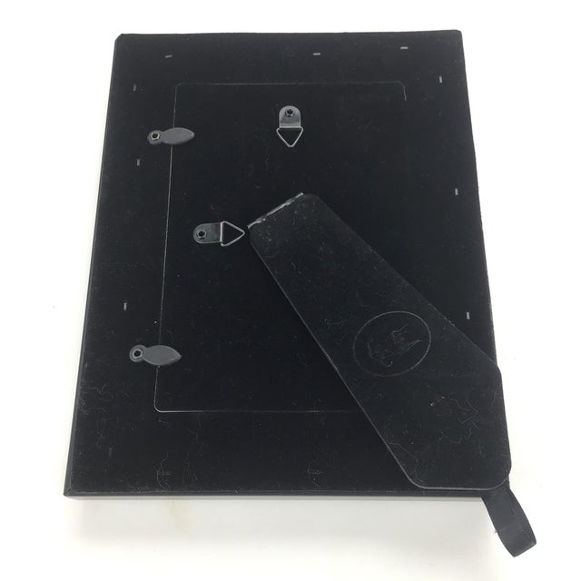 4 X 6 Vintage Metallic and Glass Wood Photo Frame For Sale In Portland, ME - Image 6 of 7