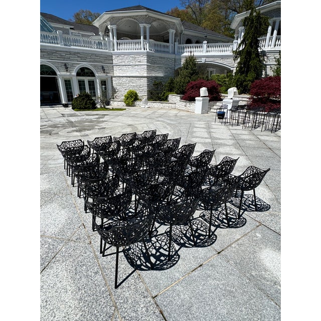 2010s Janus Et Cie Forest Black Aluminum Outdoor Dining Armchairs – 22 Available For Sale - Image 5 of 18