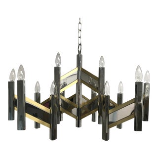 Gaetano Sciolari Chevron Chandelier For Sale