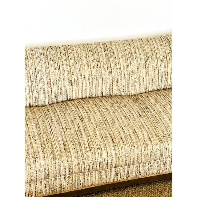 Art Deco Living Room Set in Curved Wood with Tweed and Cane, 1950s, Set of 3 For Sale - Image 11 of 18