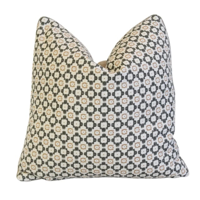 Contemporary Lee Jofa Ambit Chic Neutral Palette Feather/Down Pillow 22" Square For Sale - Image 3 of 7