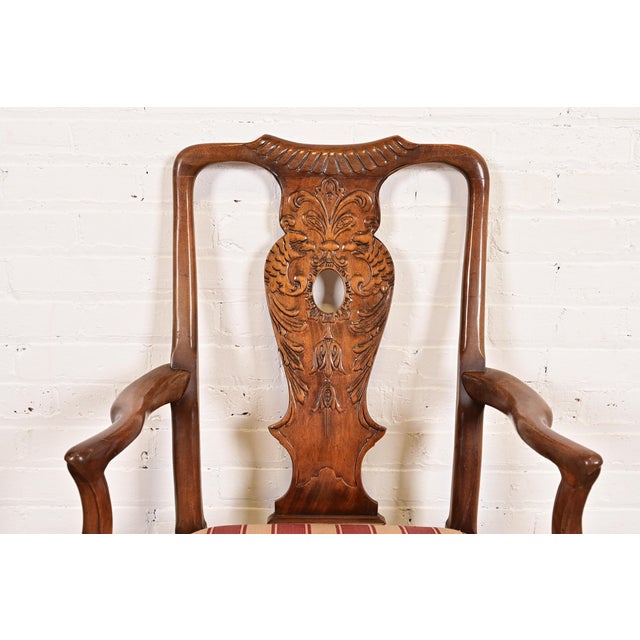 Henredon Chippendale Carved Mahogany Dining Chairs, Set of Eight For Sale In South Bend - Image 6 of 13