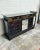Chinoiserie Unusual Chinoiserie Hollywood Regency Style Black & Gold Credenza For Sale - Image 3 of 9