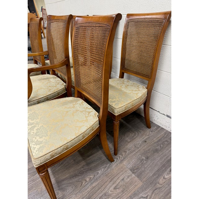 Vintage Ranck Furniture Solid Cherry Caned Back Dining Chairs - Set of 6 For Sale - Image 11 of 18