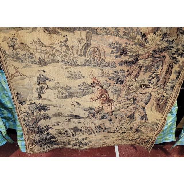 1930s French Country Scene Tapestry For Sale - Image 4 of 9