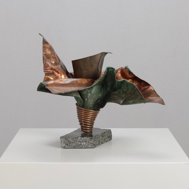 1980s Sculptural Copper Vase by Bart Van Bekhoven, Netherlands, 1980s For Sale - Image 5 of 10