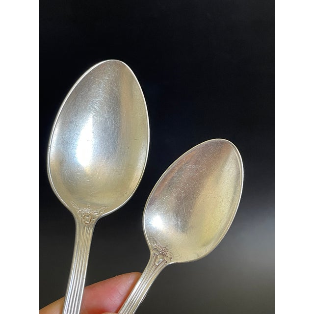 2 Antique 1901 the Brown Palace Hotel Reed & Barton Tiger Lily Advertising Spoons For Sale - Image 9 of 9