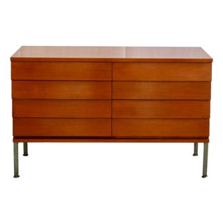 Vintage French Chest of Drawers with Eight Drawers and Steel Base, 1950s For Sale