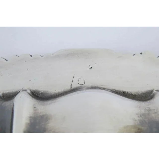 Sheffield 20" diameter Sheffield Silverplated Acanthus Leaf Footed Tray For Sale - Image 4 of 8