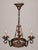 Wood 1920s Arts and Crafts, Art Deco Polychrome, Iron and Wood 3 Light Chandelier For Sale - Image 7 of 9