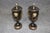 English Pair English Style Tole Painted Metal Small Brass Mounted Urns For Sale - Image 3 of 13