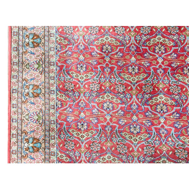 Turkish Mid 20th Century Turkish Anatolian Silk Rug For Sale - Image 3 of 14