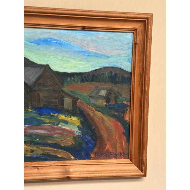 Kersti Flyckt, Mountain Landscape, 1960s, Oil on Panel, Framed For Sale - Image 4 of 18