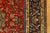 1940s Classic Red Rust Field Floral Medallion Vintage Isfahan Silk Carpet Rug For Sale - Image 4 of 6