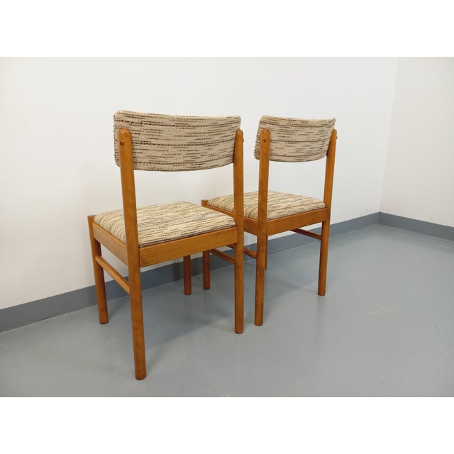 1960s Vintage Baumann Chairs in Wood and Fabric, 1960s, Set of 2 For Sale - Image 5 of 18