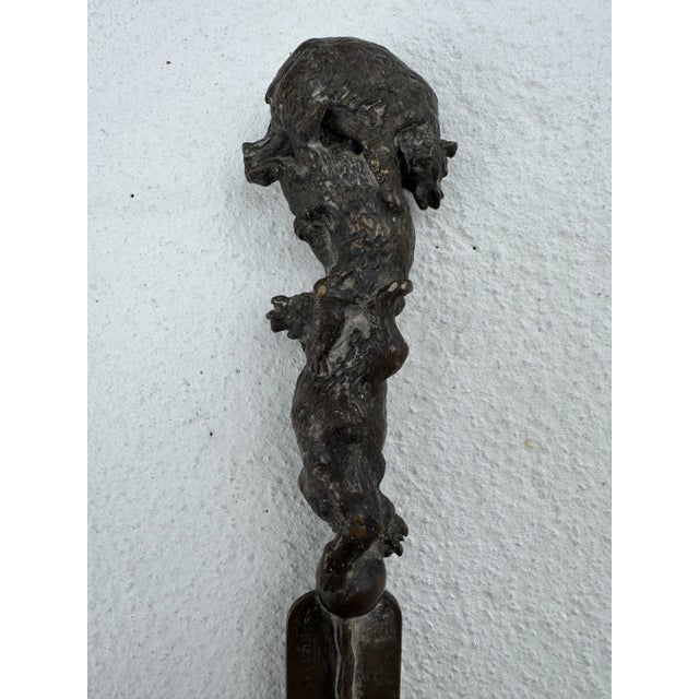 Antique Paper Cutter or Letter Opener in Bronze by Christophe Fratin, in Very Good conditions. Designed before 1890 This...