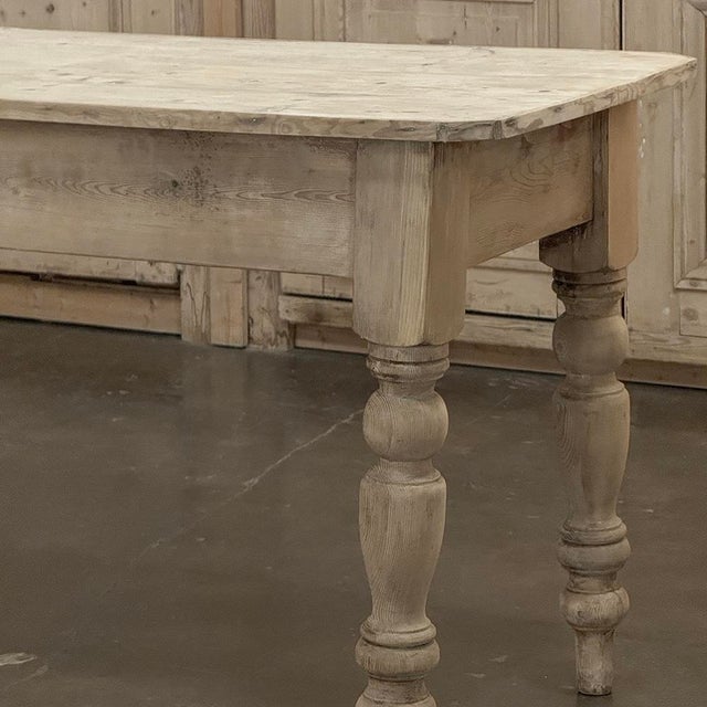19th Century Stripped English Pine Dining Table For Sale - Image 13 of 18