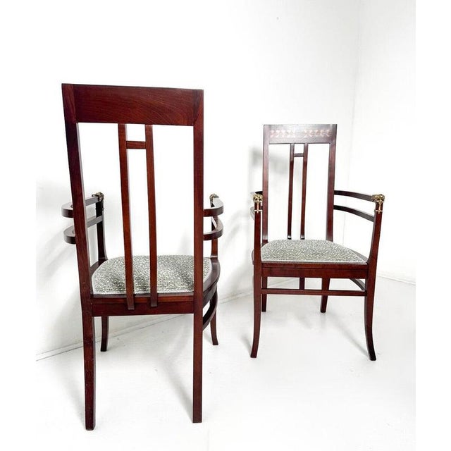 Pair of Art Nouveau Chairs by Carlo Zen, Italy, 1900s This piece is attributed to the mentioned designer/maker. It has no...