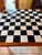 Mackenzie-Childs 5' X 5' Train Dining Table With Checkerboard Top & Hand Painted Legs For Sale - Image 9 of 11