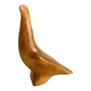 Mid Century 1960s Oregon MyrtleWood Carved Bird Statue