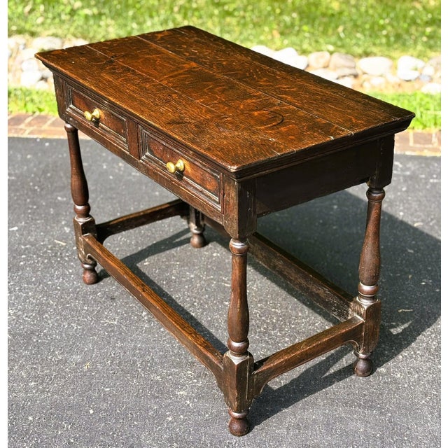 17th Century William & Mary Oak Side Table For Sale In Washington DC - Image 6 of 7