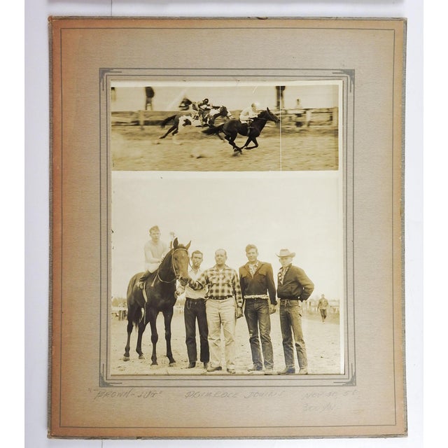 1950s 1950's Winner Circle Quarterhorse Horse Racing Photographs - Set of 4 For Sale - Image 5 of 5
