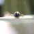 1990s Sapphire and Diamond Bezel Set 18k Gold Ring, Size 4.5 For Sale - Image 11 of 12