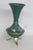 Mid-Century Modern Mid Century Green Enameled Brass Tripod Vase Made in Israel Figural Motif 5002b For Sale - Image 3 of 14