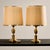 A truly classic and elegant piece. A pair of brass table lamps with rounded shapes from the 1970s, produced by Otterpohl...