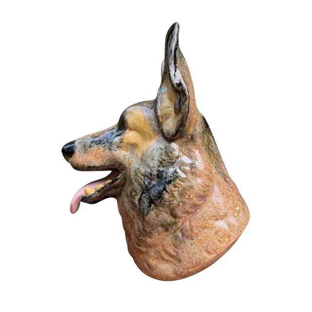 Mid-Century Modern Porcelain German Shephard Dog Bust by Zaphir, a Line by Lladro, Made in Spain, 1970s For Sale - Image 3 of 10