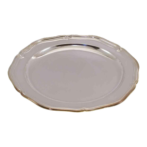 1970’s Vintage Mappin & Webb Round Platter With Chippendale Applied Border