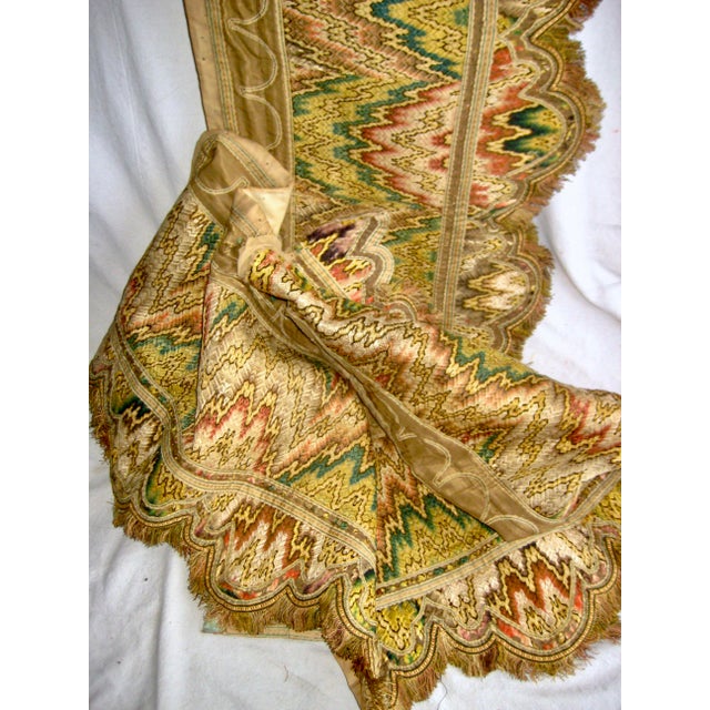 Pair of Flame Stitch Bargello Embroidery Valence 18 Century For Sale - Image 11 of 14