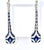 1960s Pair of Art Deco Sapphire and Diamond Drop Earrings For Sale - Image 10 of 10