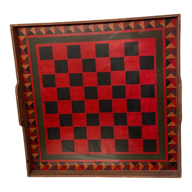 Late 20th Century Maitland-Smith Style Decorative Game Board Tray For Sale