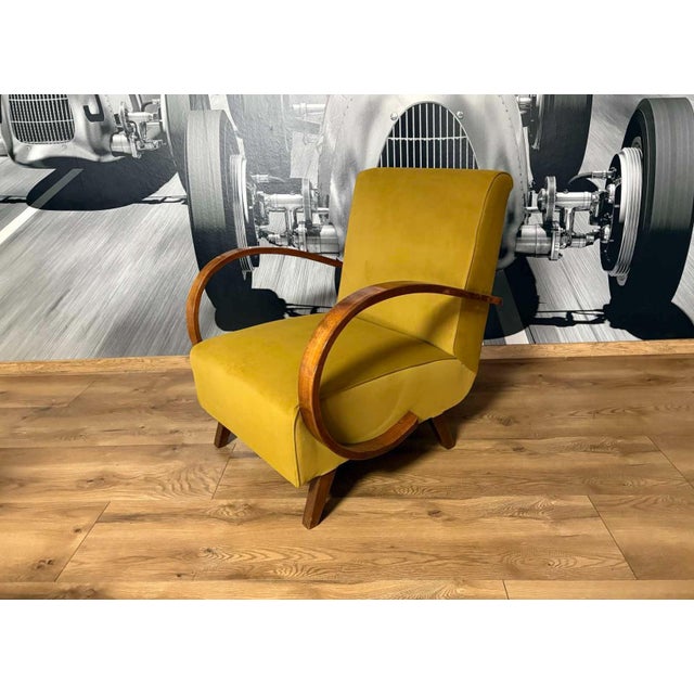 Rococo Art Deco Style Armchair by Jindrich Halabala for Up Závody, 1930s For Sale - Image 3 of 15