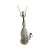 Mid-Century Modern 1950s Mid-Century Modern California Pottery Sputnik Lamp Aqua & Gold Splatter Glaze For Sale - Image 3 of 14