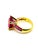 Bochic "Orient" Vintage African Ruby & Diamond Ring Set 18K Yellow Gold &Silver For Sale - Image 17 of 18