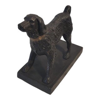 1930s Dog Bronze Door Stop For Sale