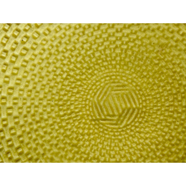 Black Forest Vintage German Basket Weave Majolica Style Plate For Sale - Image 4 of 5