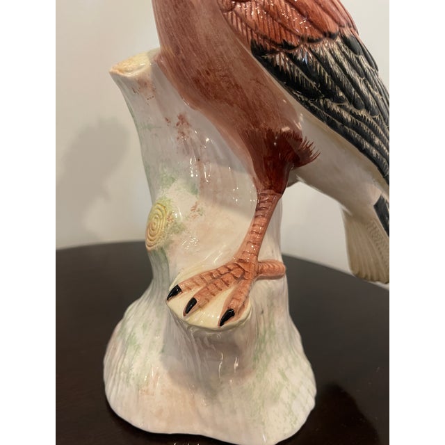Ceramic Eximious Italian Mid 20th Century Pair Porcelain Hoopoe Birds For Sale - Image 7 of 14