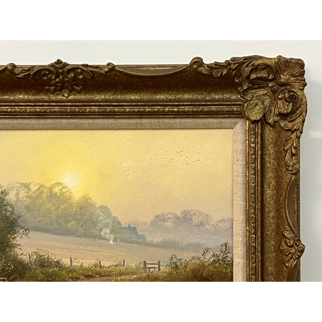 Country Lane to Farmhouse & Birds in English Countryside by 20th Century Artist Circa 1990 For Sale - Image 17 of 18