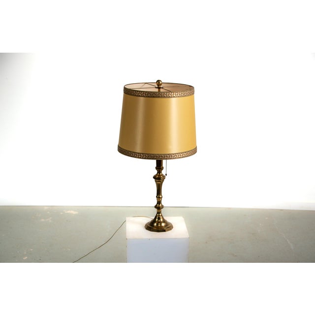 Gold Mid-Century Brass Table Lamp, 1970s For Sale - Image 8 of 8