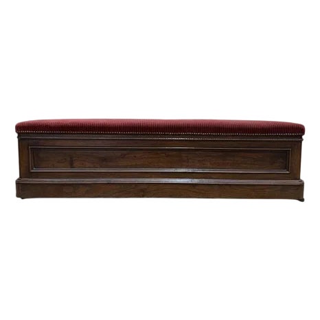 Louis Philippe Storage Bench in Oak For Sale