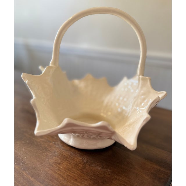 Original Hand-Painted 1975 Ceramic Basket For Sale - Image 13 of 18