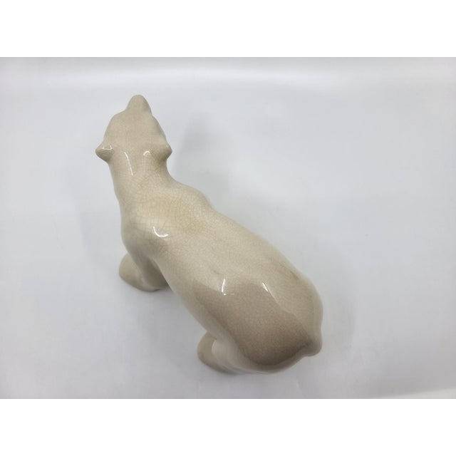 Art Deco Polar Bear Model in Crackled Ceramic by L&V Ceram, 1920s For Sale - Image 6 of 12
